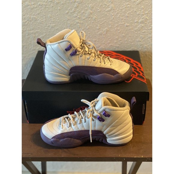 Air Jordan 12 Retro GS Pro Purple Desert Sand 510815-001 Youth Size 4.5Y No‎ Box - Picture 4 of 5